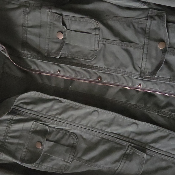 Kensie Utility Military Mock Neck Olive Zip Jacket EUC 💚💚 - Picture 5 of 6